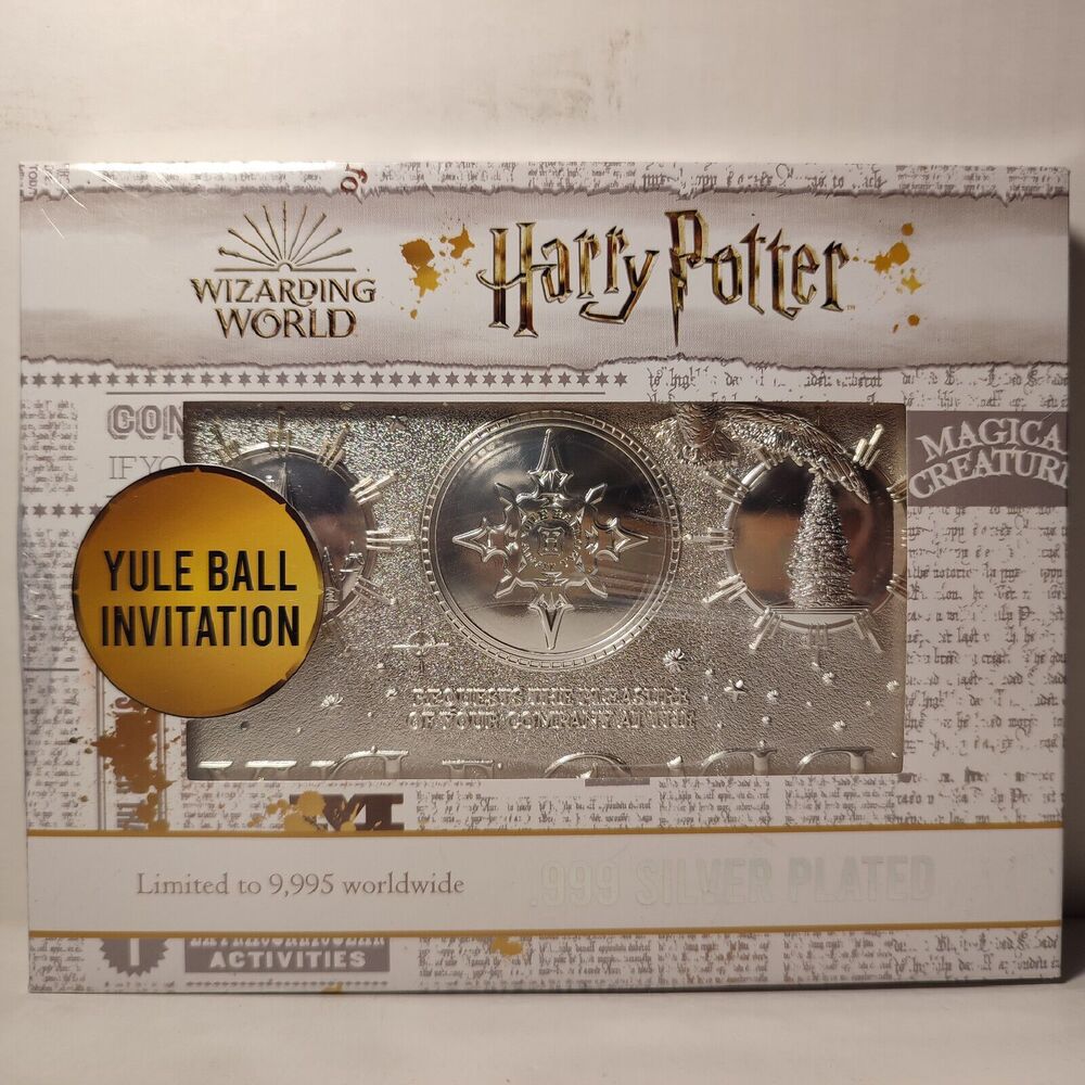 Harry Potter Limited Edition .999 Silver Plated Yule Ball Ticket Figure